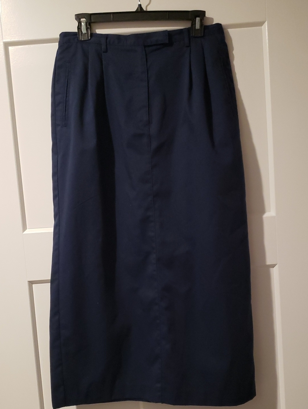 Classic Navy Straight Skirt - Karen Scott - Midi